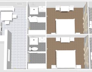 Appartement4 für 4 Personen mit Küche, Bad, Balkon