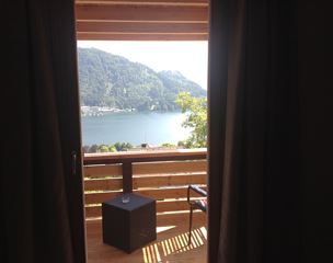 Suite, shower, toilet, lake view