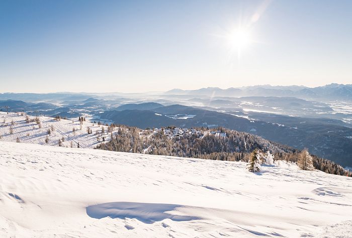 Panorama: Gerlitzen, Alpe, sole invernale